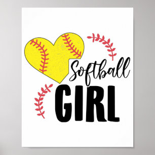 Softball Girl   Trainer Team Sport Gift Idee Poster