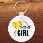 Softball Girl | Trainer Team Sport Gift Idee Sleutelhanger (Voorkant)