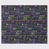 Softball Girls Black 1 Cadeaupapier (Vlak)