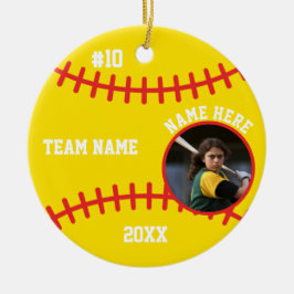Softball Girls Gifts Players Sports Team For Her Keramisch Ornament
