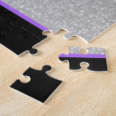 Softball Girls Paars en Silver Sparkle Legpuzzel (Zijkant)