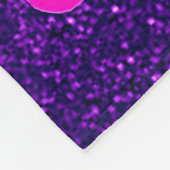 Softball Girls Paars Sparkle Fleece Blanket Deken (Hoek)