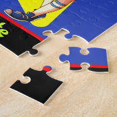 Softball Girls Star Batter Swing Persoonlijk Legpuzzel (Zijkant)