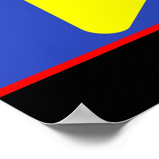 Softball Girls Star Batter Swing Persoonlijk Poster (Hoek)