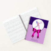 Softball Glitter en Bow-Notitieboek Notitieboek (Binnen)