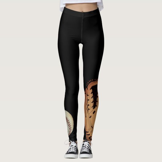 Softball Glove and Ball Leggings (Voorkant)