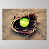 Softball Glove Poster (Voorkant)