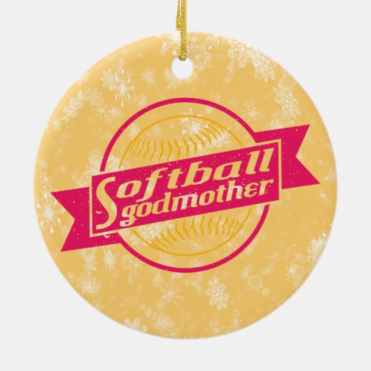 Softball Godmoeder Xmas Decoratie (Achterkant)