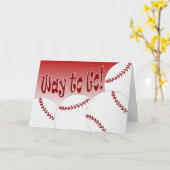 Softball - Goed om te gaan! Gefeliciteerd! Geweldi Kaart (Gele Bloem)