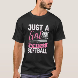 Softball grafische vrouwen en meisjes Softball Pla T-shirt