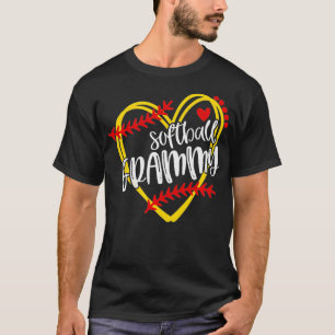 Softball GRAMMY Grandma Softball Softball Heart T-shirt