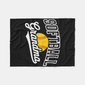 Softball Grandma _1 Fleece Deken (Voorkant (Horizontaal))