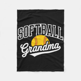 Softball Grandma _1  Fleece Deken