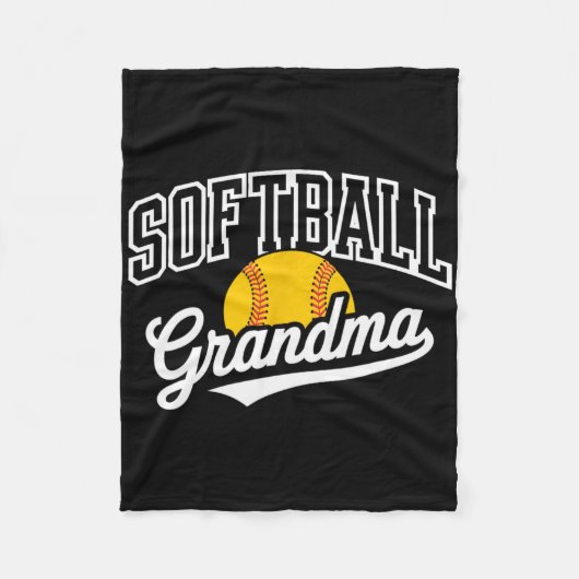 Softball Grandma _1 Fleece Deken (Voorkant)