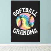 Softball Grandma Canvas Afdruk (Insitu (Houten vloer))