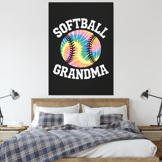 Softball Grandma Canvas Afdruk (Insitu (Slaapkamer))