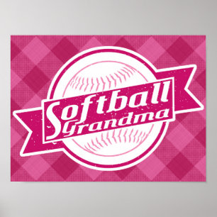 Softball Grandma Poster Print