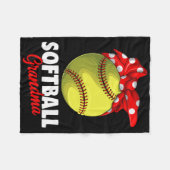 Softball Grandma Women _1  Fleece Deken (Voorkant (Horizontaal))