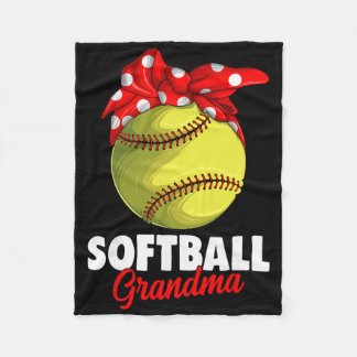 Softball Grandma Women _1  Fleece Deken