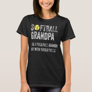 Softball Grandpa als een Baseball Grandpa met groo T-shirt