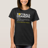 Softball Grandpa Definition Granddochters’ Bigges T-shirt (Voorkant)