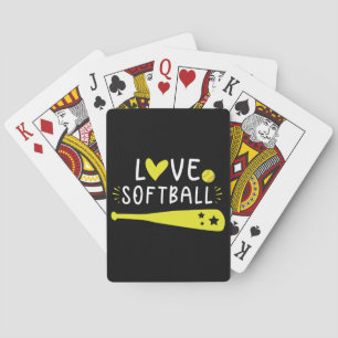 Softball Graphic Gezegde for Girls and Women Pokerkaarten