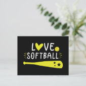 Softball Graphic Gezegde for Girls and Women Uitnodiging Briefkaart (Staand voorkant)