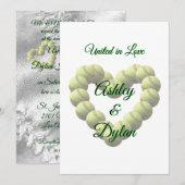 Softball Hart Sport Bruiloft Thema Bruiloft Kaart (Voorkant / Achterkant)