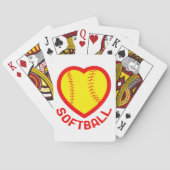 Softball Heart Pokerkaarten (Achterkant)