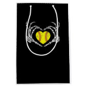 Softball Heart Skeleton Hand Halloween Kostuum Fun Medium Cadeauzakje (Voorkant)