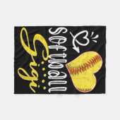 Softball Heart Softball Gigi Family Matching  Fleece Deken (Voorkant (Horizontaal))