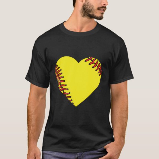 Softball Heart T-shirt (Voorkant)