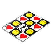 Softball & Hearts Custom Player Jersey Number Notitieboek (Linkerzijde)