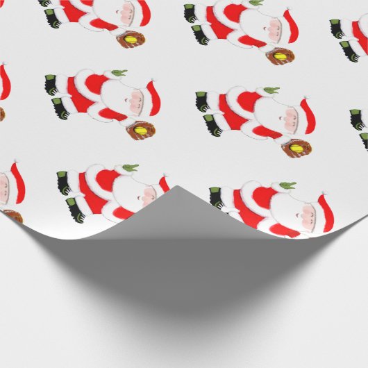 Softball Holiday Gift Cadeaupapier (Hoek)