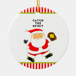 Softball Holiday Gift Keramisch Ornament