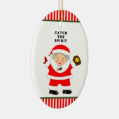 Softball Holiday Gift Keramisch Ornament (Rechts)
