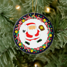 Softball Holiday Gift Keramisch Ornament