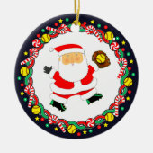 Softball Holiday Gift Keramisch Ornament (Voorkant)