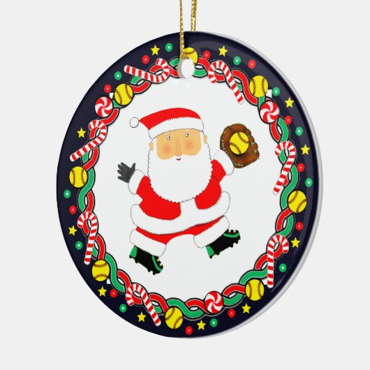 Softball Holiday Gift Keramisch Ornament (Links)