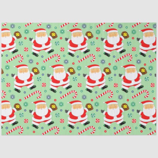 Softball Holiday Gift Tissuepapier (Voorkant)