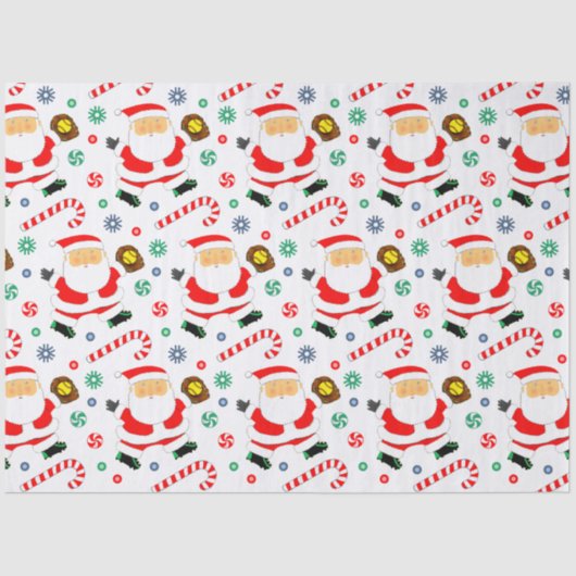 Softball Holiday Gift Tissuepapier (Voorkant)