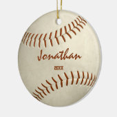 Softball-honkbal Keramisch Ornament (Links)