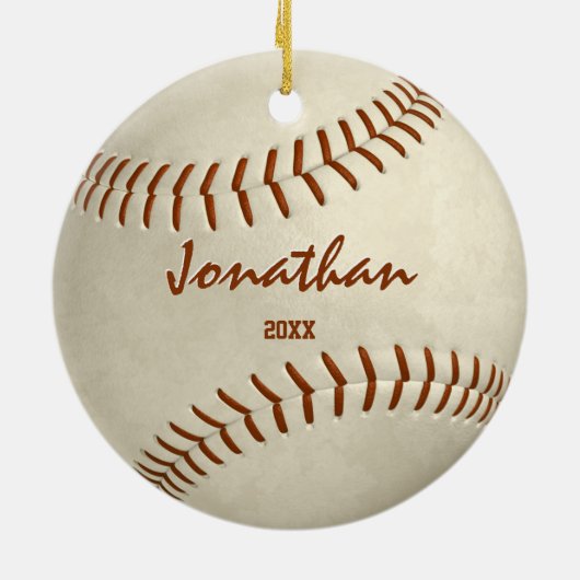 Softball-honkbal Keramisch Ornament (Achterkant)