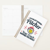Softball Ik ben de linkse pitcher Funny Planner (Display)