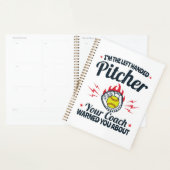 Softball Ik ben de linkse pitcher Funny Planner (Display)