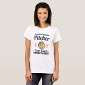 Softball Ik ben de linkse pitcher Funny T-shirt (Voorkant volledig)