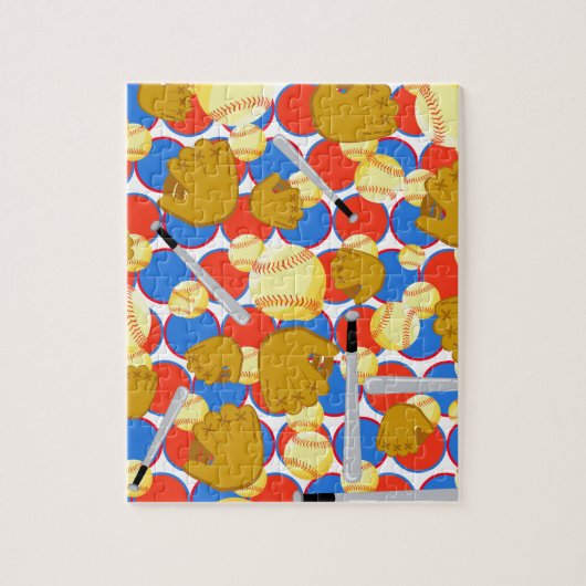 Softball invoeren legpuzzel (Verticaal)