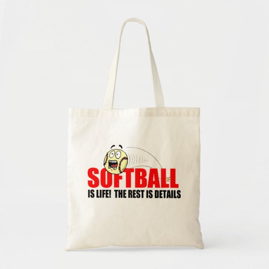 Softball is leven tote bag (Voorkant)