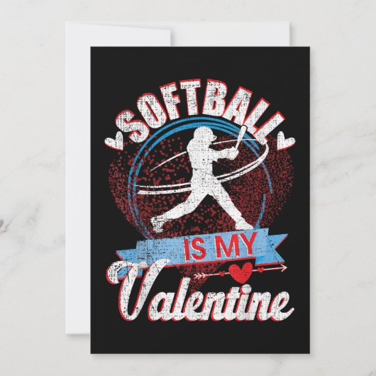 Softball is mijn Valentijn grappige Valentijnse n Save The Date (Voorkant)