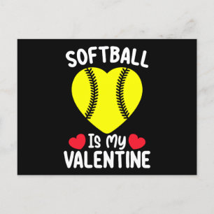 Softball is mijn Valentijnsdag sport Briefkaart